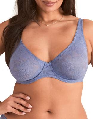 Adore Me Winona Unlined Full Coverage Bra In Blue