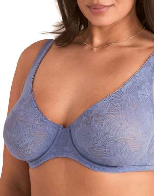 Adore Me Winona Unlined Full Coverage Bra In Blue