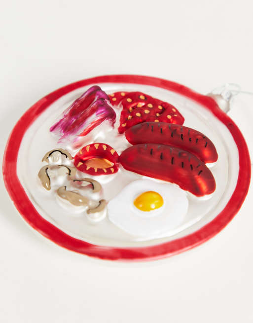 Adorno navideño con diseño de desayuno inglés de Sass & Belle, 2 de 4