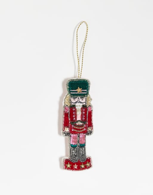 Adorno para árbol de Navidad rojo de soldado de juguete adornado de Accessorize 