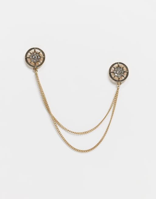 Adorno para el cuello con diseño de brújula de Topman