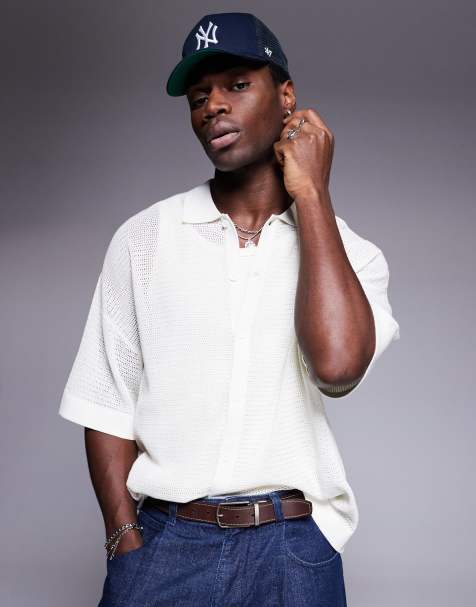 ADPT crochet shirt in white