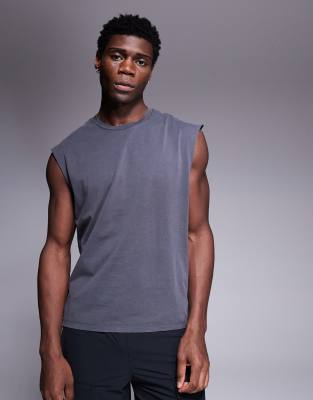 boxy tank in washed gray