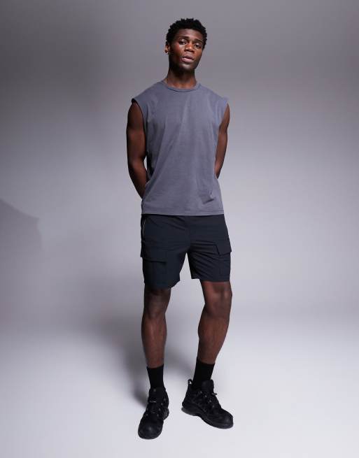 ADPT boxy tank in washed gray | ASOS