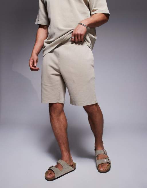 ADPT - Brune forvaskede jerseyshorts - Del af sæt, 4 af 5