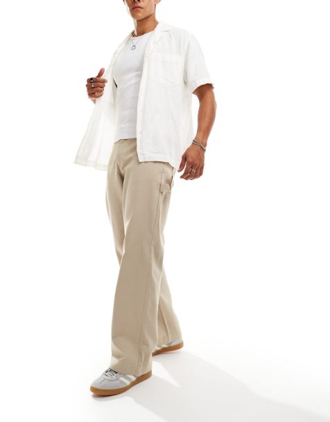 ADPT – Carpenter-Hose aus Twill in Beige mit weitem Schnitt - view 1