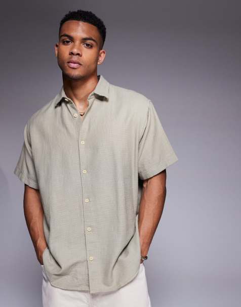 ADPT - Chemise oversize à manches courtes - Crème - view 1