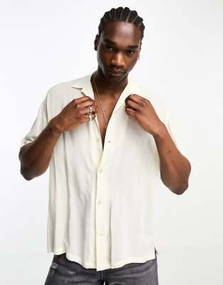 ADPT oversized shirt in off white - ASOS Price Checker