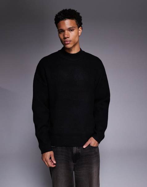 ADPT crew neck knit jumper in black - view 1
