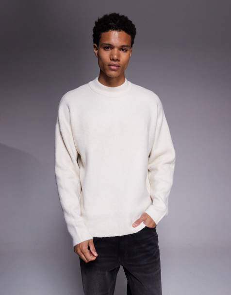 ADPT crew neck knit jumper in cream - view 1