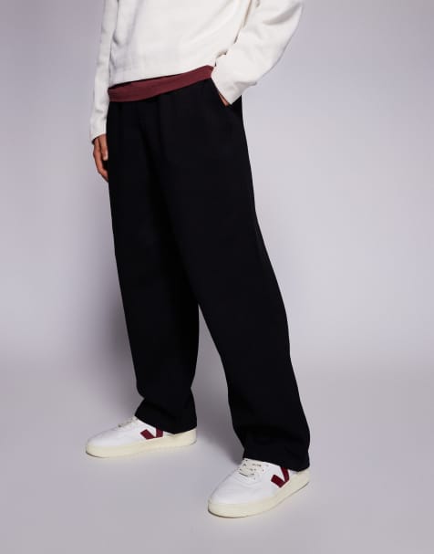 ADPT wide fit joggers in black
