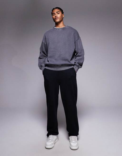 ADPT - Felpa oversize grigio slavato, 2 di 5