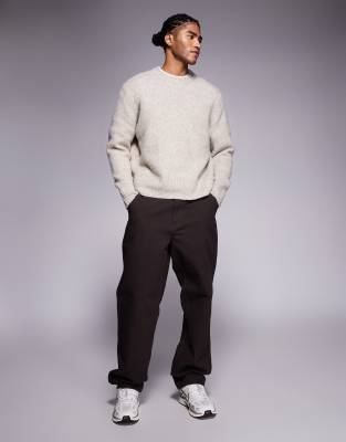 Adpt Fluffy Knit Sweater In White