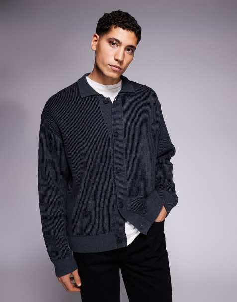 ADPT - Gilet en maille avec col - Gris - view 1