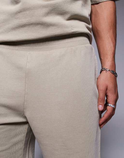 ADPT – Jersey-Shorts in verwaschenem Braun, Kombiteil, 2 von 5