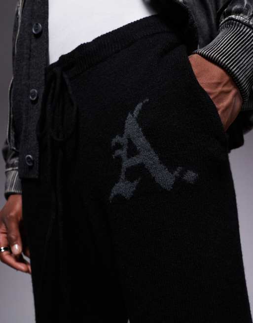 ADPT - Joggers ampi neri in maglia, 2 di 5