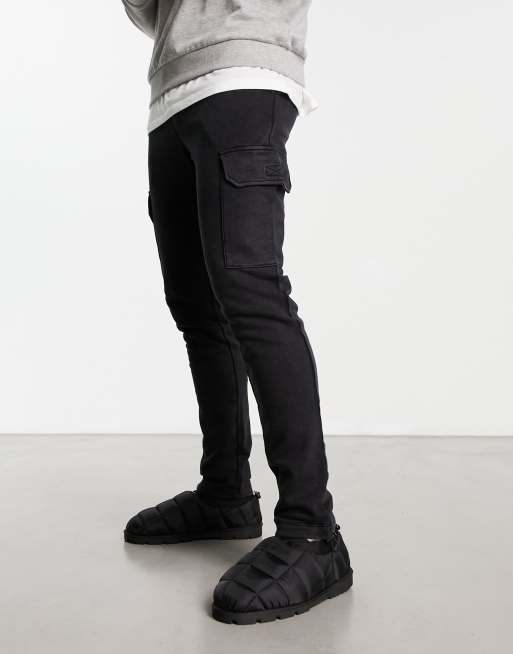 ADPT - Joggers cargo nero slavato