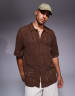 ADPT knit crochet shirt in cream