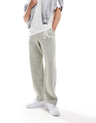 knitted loose fit sweatpants in gray