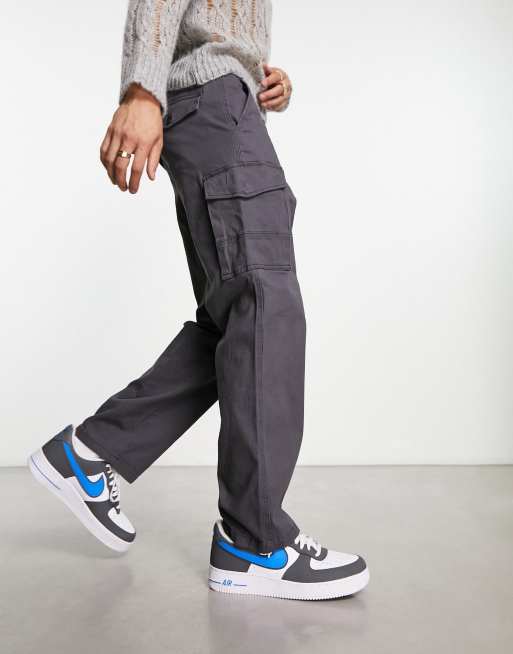 Skinny Fit Cargo Pants - Dark gray - Men