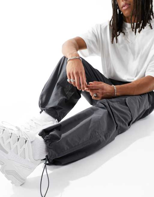 ADPT loose fit cargo pants in dark gray , 2 of 5