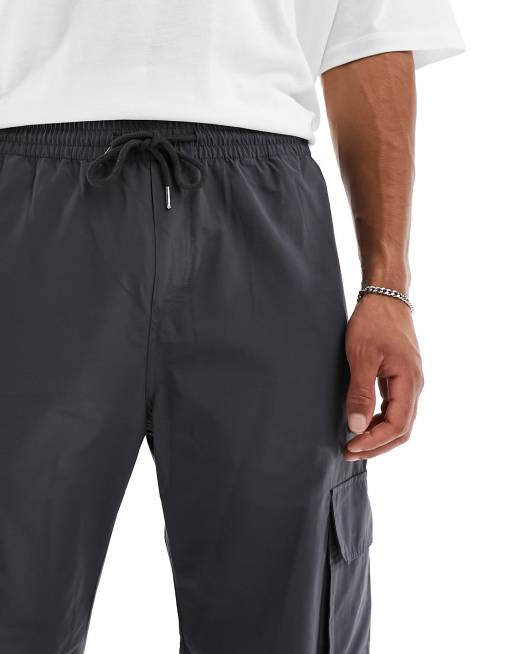 ADPT loose fit cargo pants in dark grey , 3 of 5
