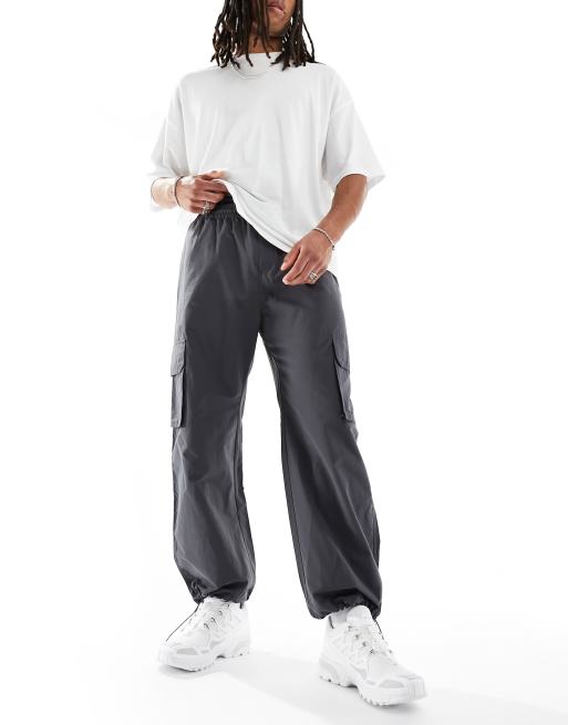 ADPT loose fit cargo pants in dark grey , 4 of 5
