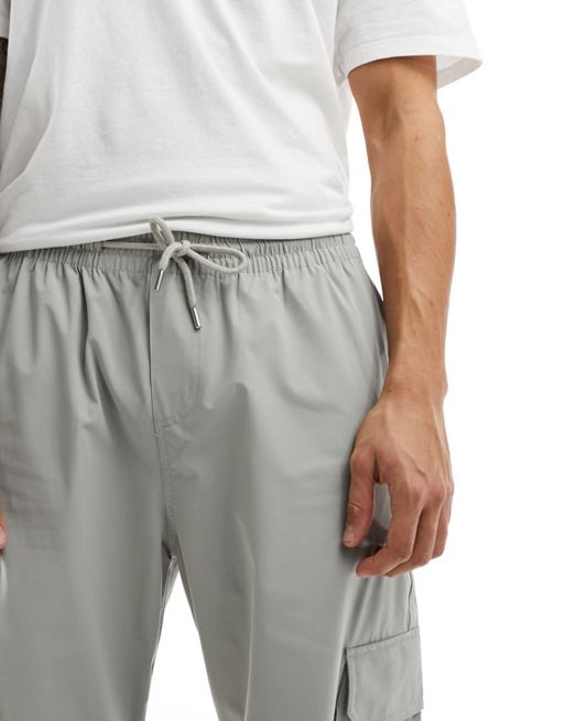 柔らかな質感の wide コットン Lig. cargo gray / pants パンツ 