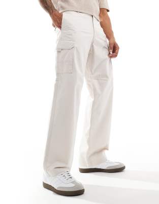 ADPT ADPT loose fit cargo trouser in beige-Neutral