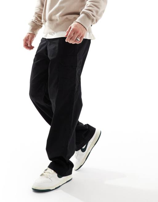 ADPT loose fit cargo trouser in black, 4 of 5