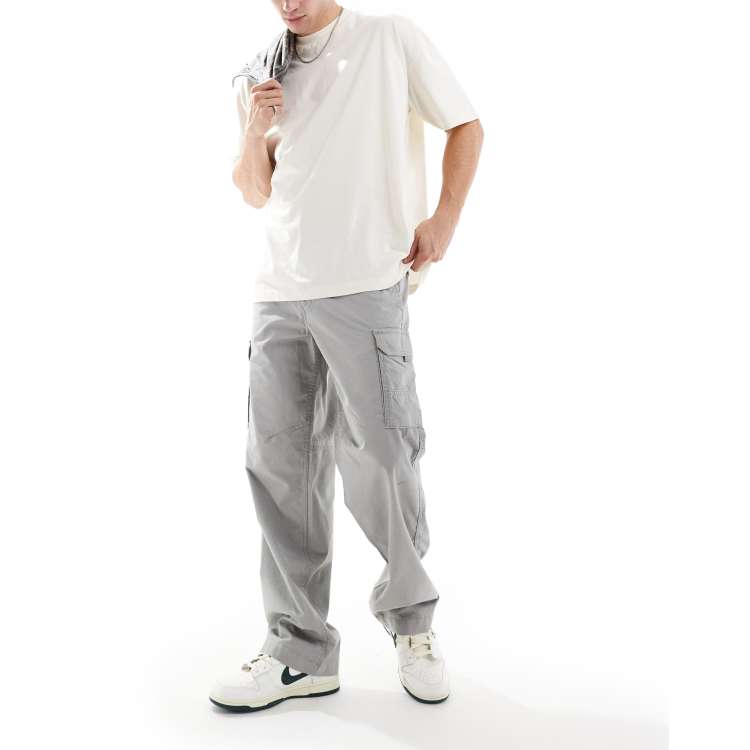 ADPT loose fit cargo trouser in light grey ASOS