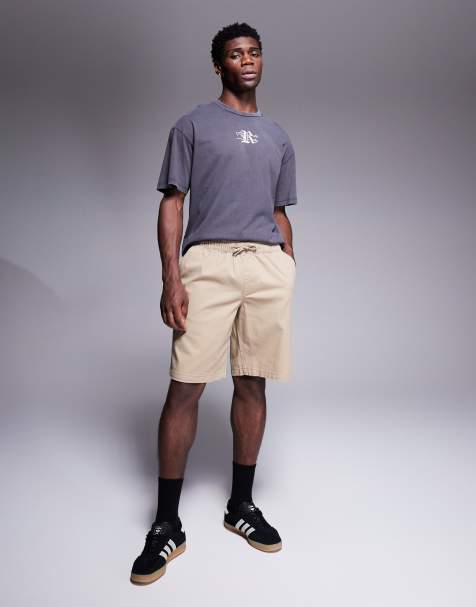ADPT loose fit chino short in beige - view 1