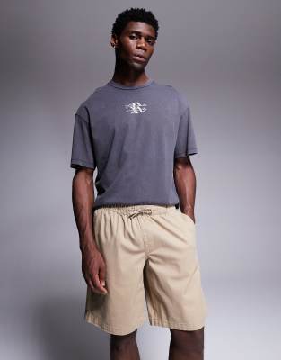 Adpt Loose Fit Chino Shorts In Neutral