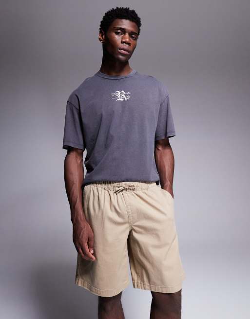 ADPT loose fit chino shorts in beige | ASOS