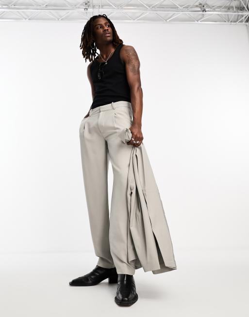 High Waist Loose Fit Dress Pants (Various Designs)