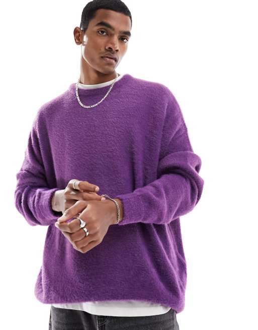ADPT - Maglione oversize testurizzato viola