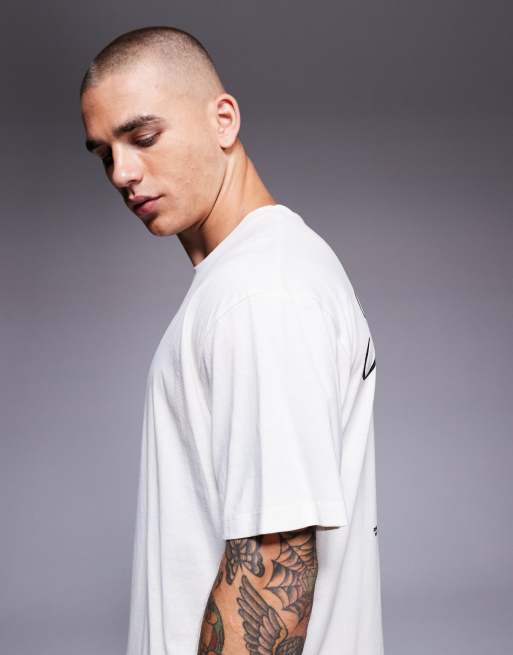 ADPT – Oversize-T-Shirt in Cremeweiß mit 7er-Billiardkugelgrafik am Rücken, 3 von 5