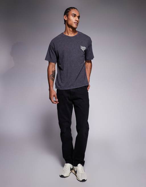 ADPT – Oversize-T-Shirt in verwaschenem Schwarz mit „Identities“-Rückenprint, 2 von 5