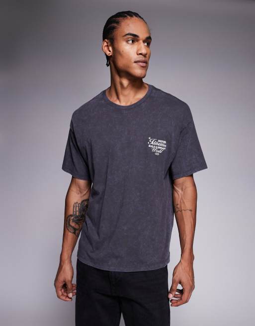 ADPT – Oversize-T-Shirt in verwaschenem Schwarz mit „Identities“-Rückenprint, 3 von 5