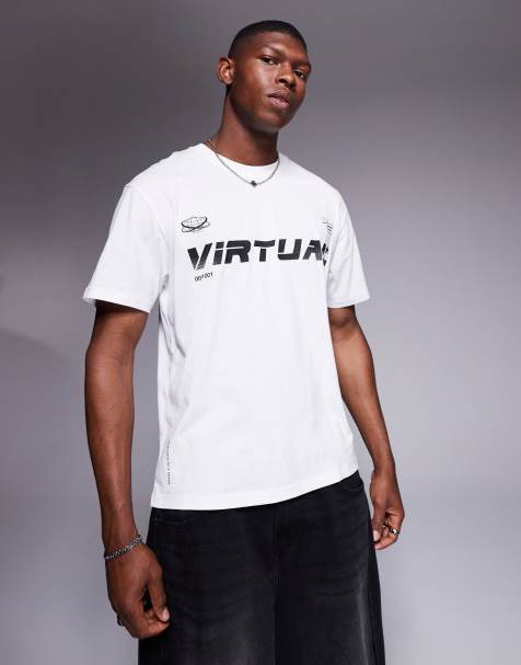 ADPT – Oversize-T-Shirt in Weiß mit Print auf der Vorderseite - view 1
