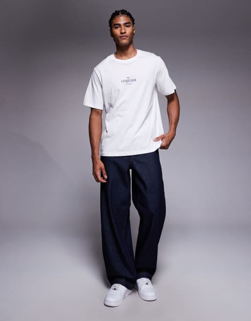 ADPT – Oversize-T-Shirt in Weiß mit Rückengrafik, 2 von 5