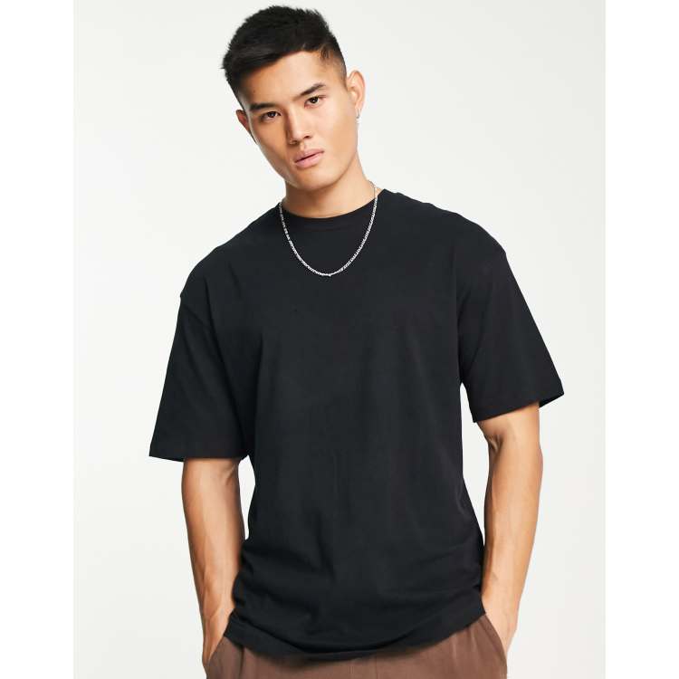 ADPT oversized box fit T-shirt in black