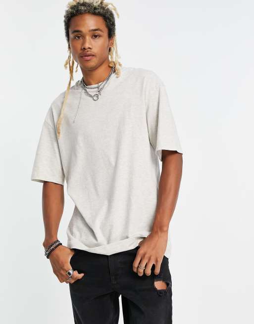 white melange t shirt