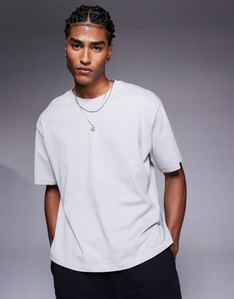 ADPT oversized boxy t-shirt in grey - view 1