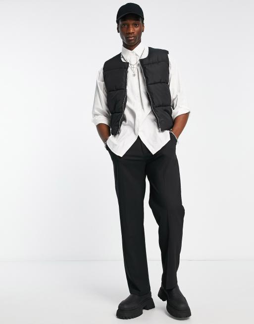 ASOS Cropped Vest in Black for Men