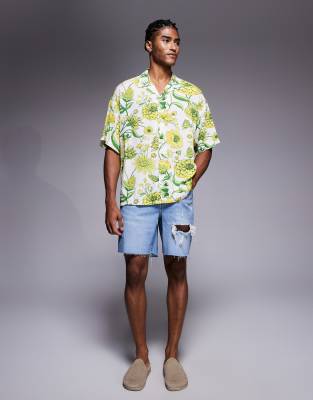 Adpt Oversized Flower Print Shirt