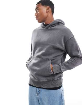 ADPT ADPT oversized hoodie in washed dark grey