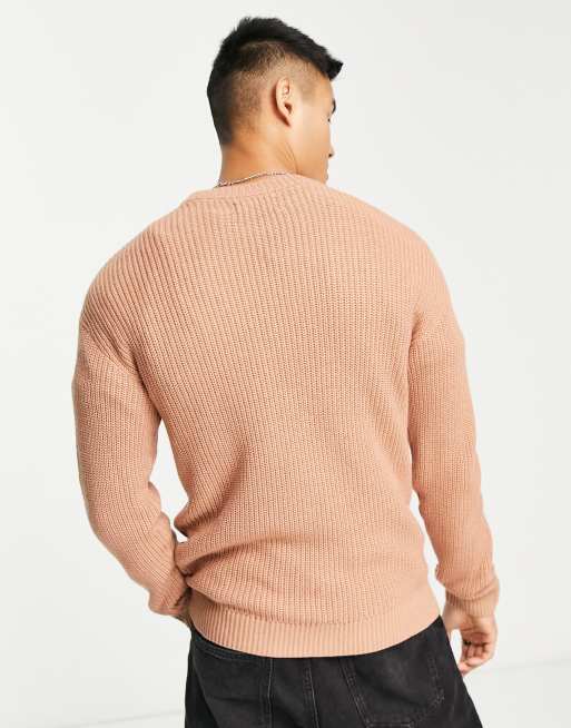 ADPT oversized ribbed sweater in dusky pink ASOS