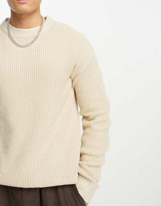 ADPT oversized ribbed sweater in oatmeal