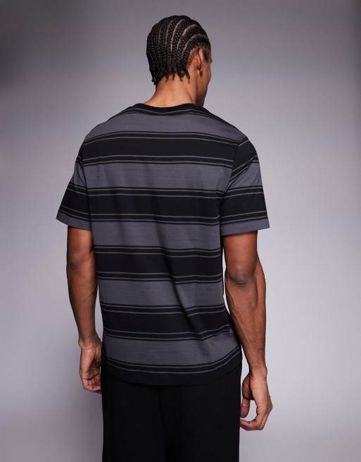 ADPT oversized stripe t-shirt in black, 3 of 5
